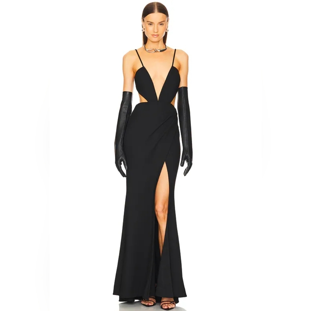 NWT | Michael Costello Caisyn Black Gown | Size XS | Wedding Guest